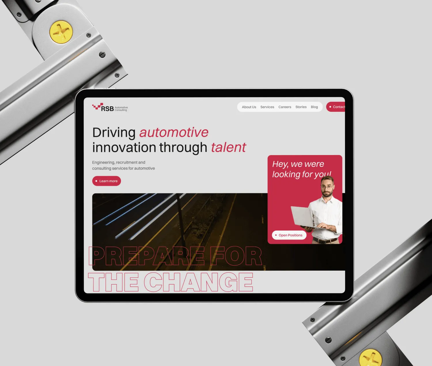 Reference project mockup — automotive website