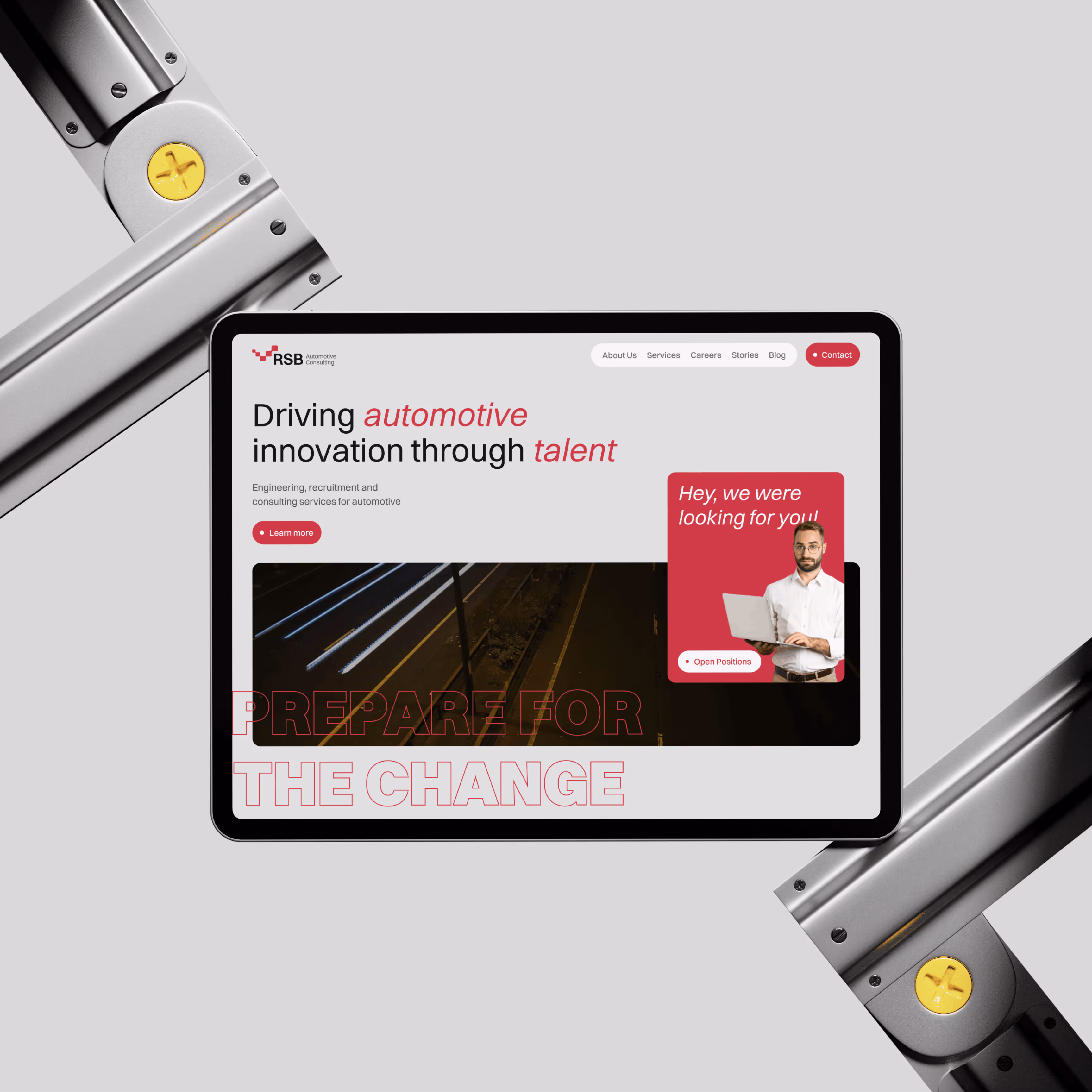 Reference project mockup — automotive website