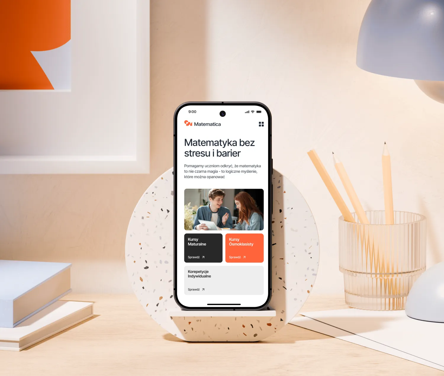 Reference project mockup — education website