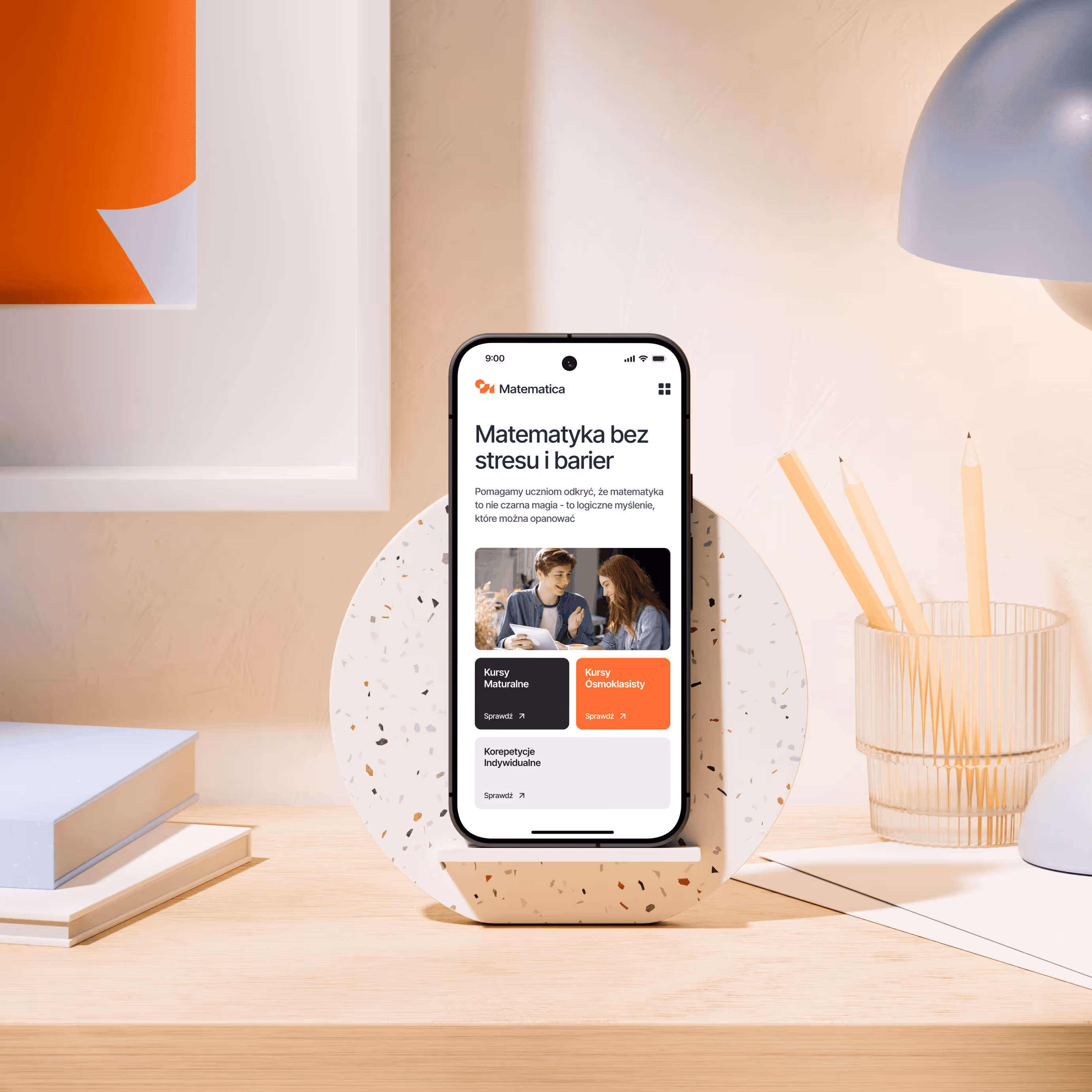 Reference project mockup — education website